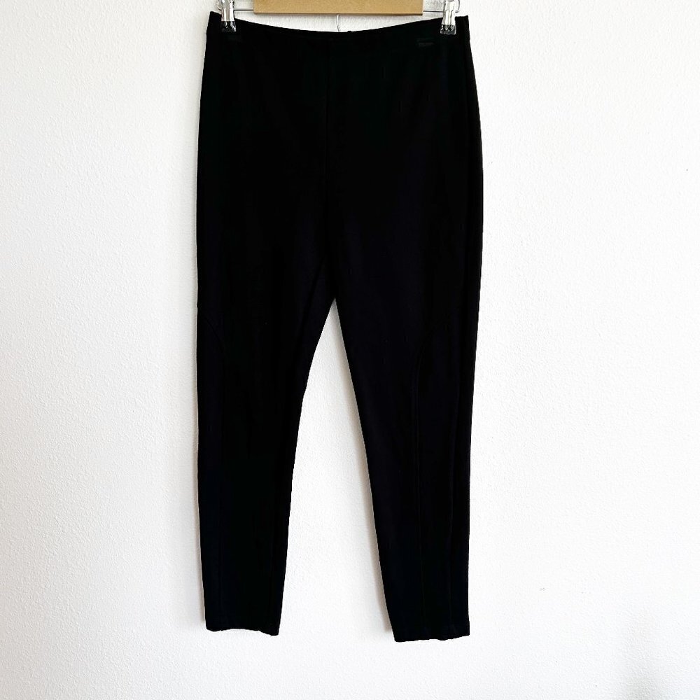 Clara Sun Woo Black Ponte Slim Ankle Pull On Pants